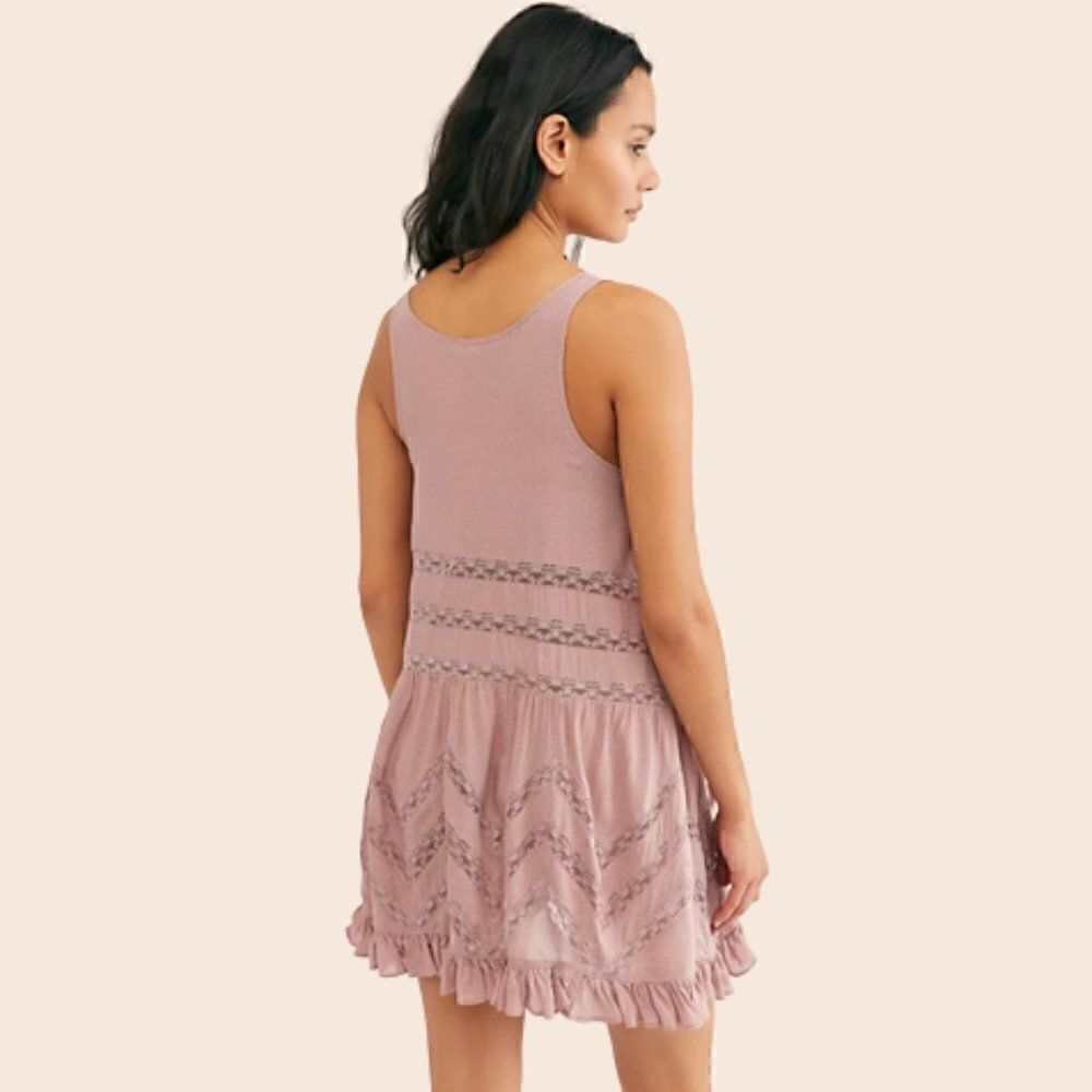 Free People Voile and Lace Trapeze Slip Mini Dress - Picture 2 of 13